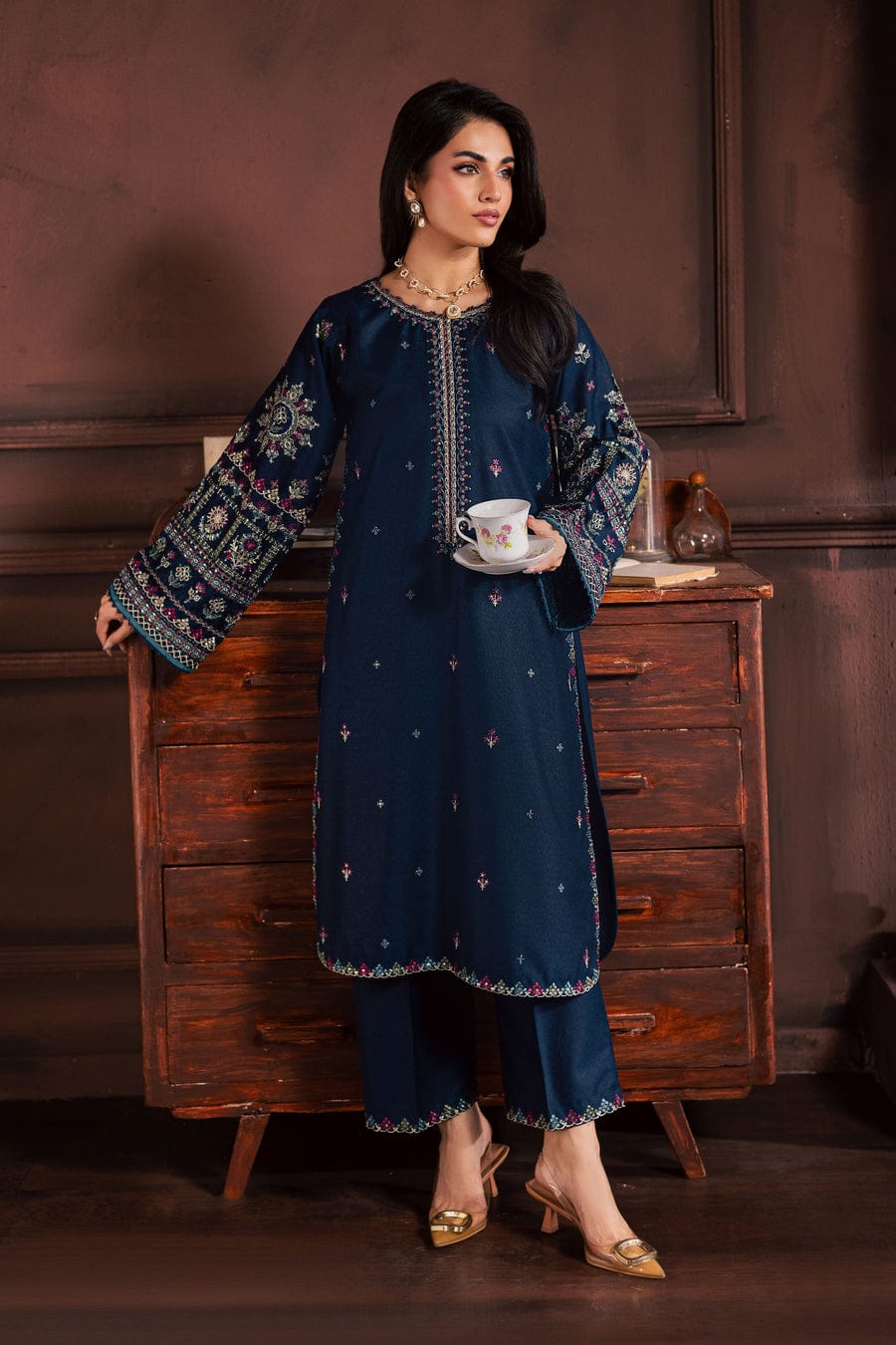 Shajjar 2Pc - Embroidered Dress