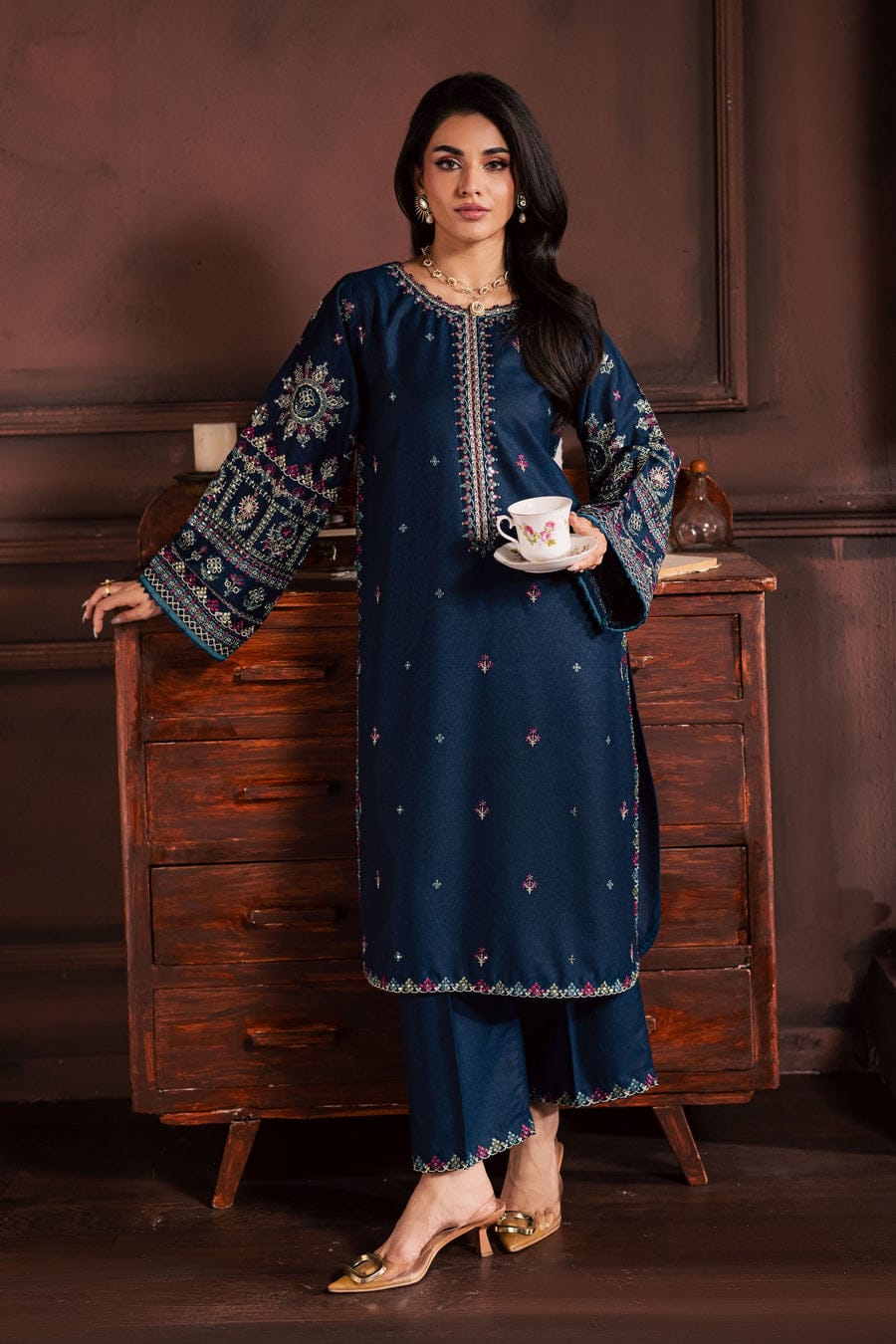 Shajjar 2Pc - Embroidered Dress