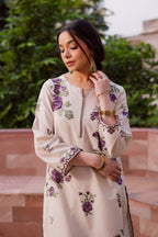 Purple Bloom 3-Pc  Embroidered Dress