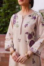 Purple Bloom 3-Pc  Embroidered Dress