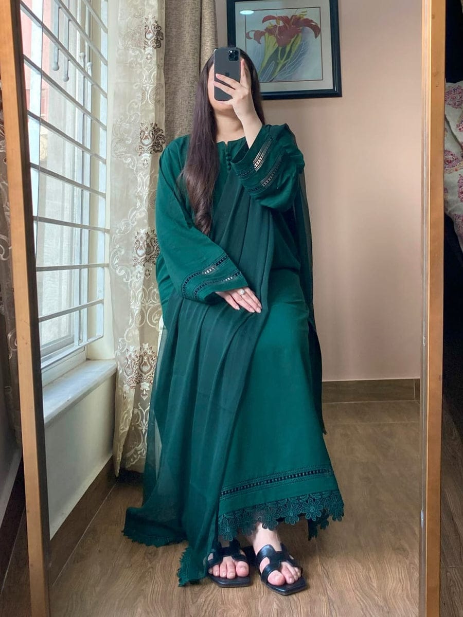 ALVIN 3pc-Solid Cotton Dress