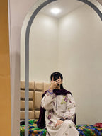 Purple Bloom 3-Pc  Embroidered Dress